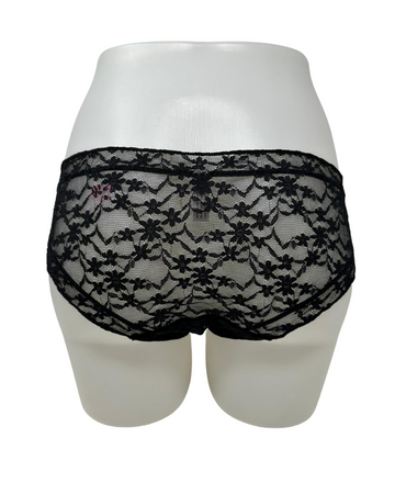 Love Libby K106 Black Lace Bikini with Lettuce Edge Ruffle myselflingerie.com